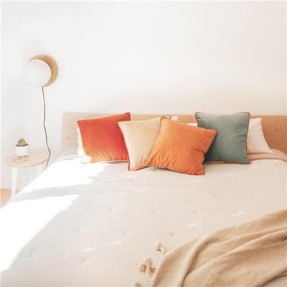 Decorative Throw Pillow Covers Cushion Cases, Set of 4 Soft Velvet Modern - Picture 2 of 12